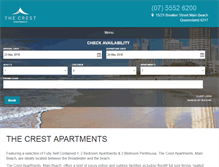 Tablet Screenshot of crestmainbeach.com.au